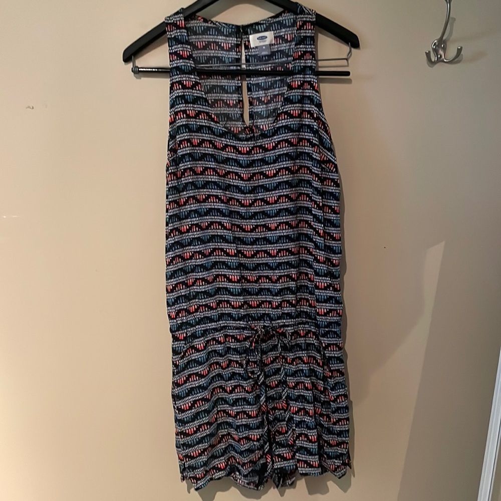 Black Pattered Romper